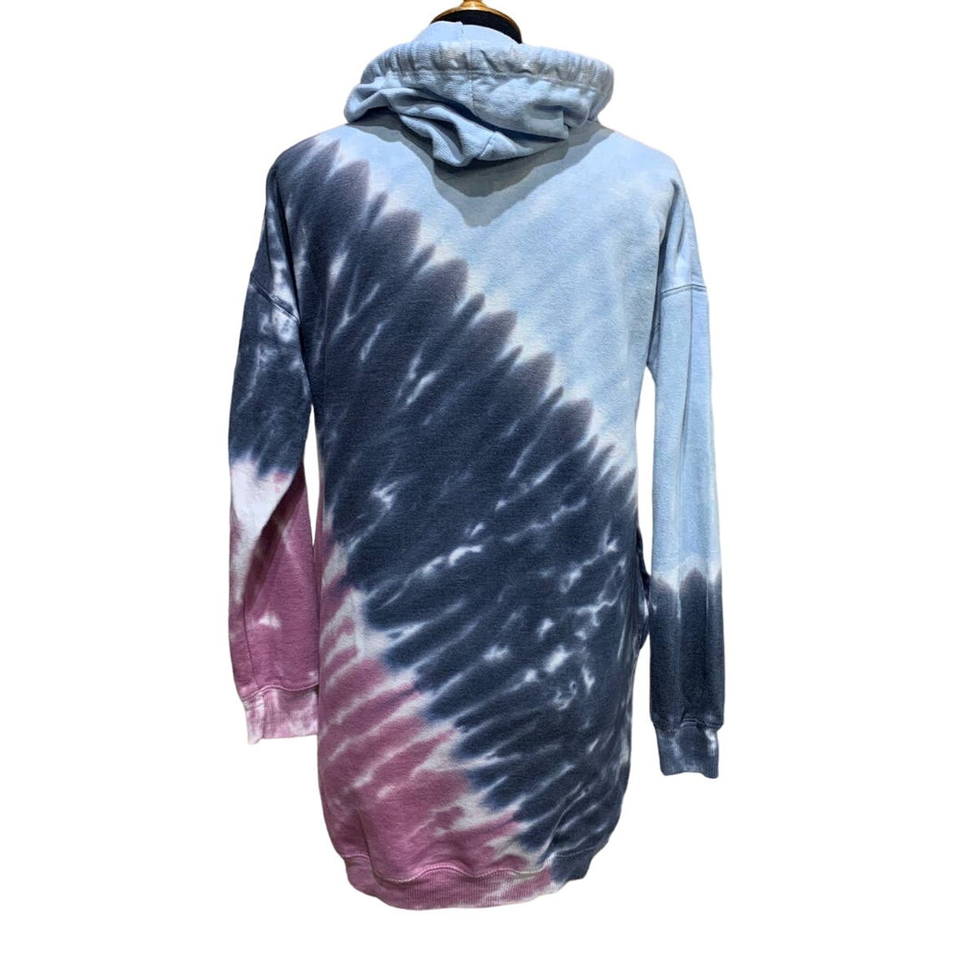 Upcycled Hand Printed Upcycled XS Cozy Collection Dandelion Wish Tie Dye Hoodie