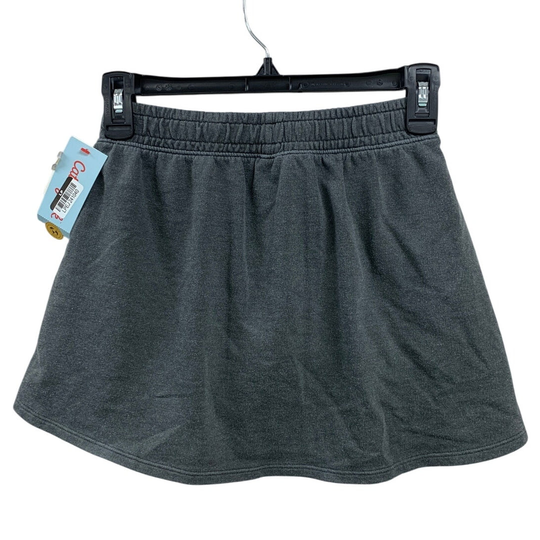 New Cat &amp; Jack Girls Medium (8) Stretch PolyCotton Gray Elastic Waist Skorts
