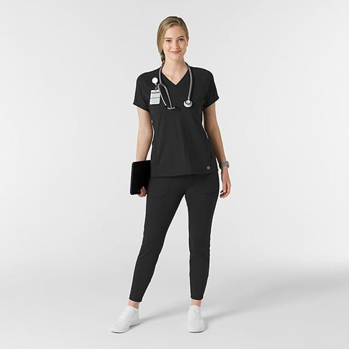 Wink Renew Womens Small Black Modern Fit Drawstring Waist Track Scrub Pants