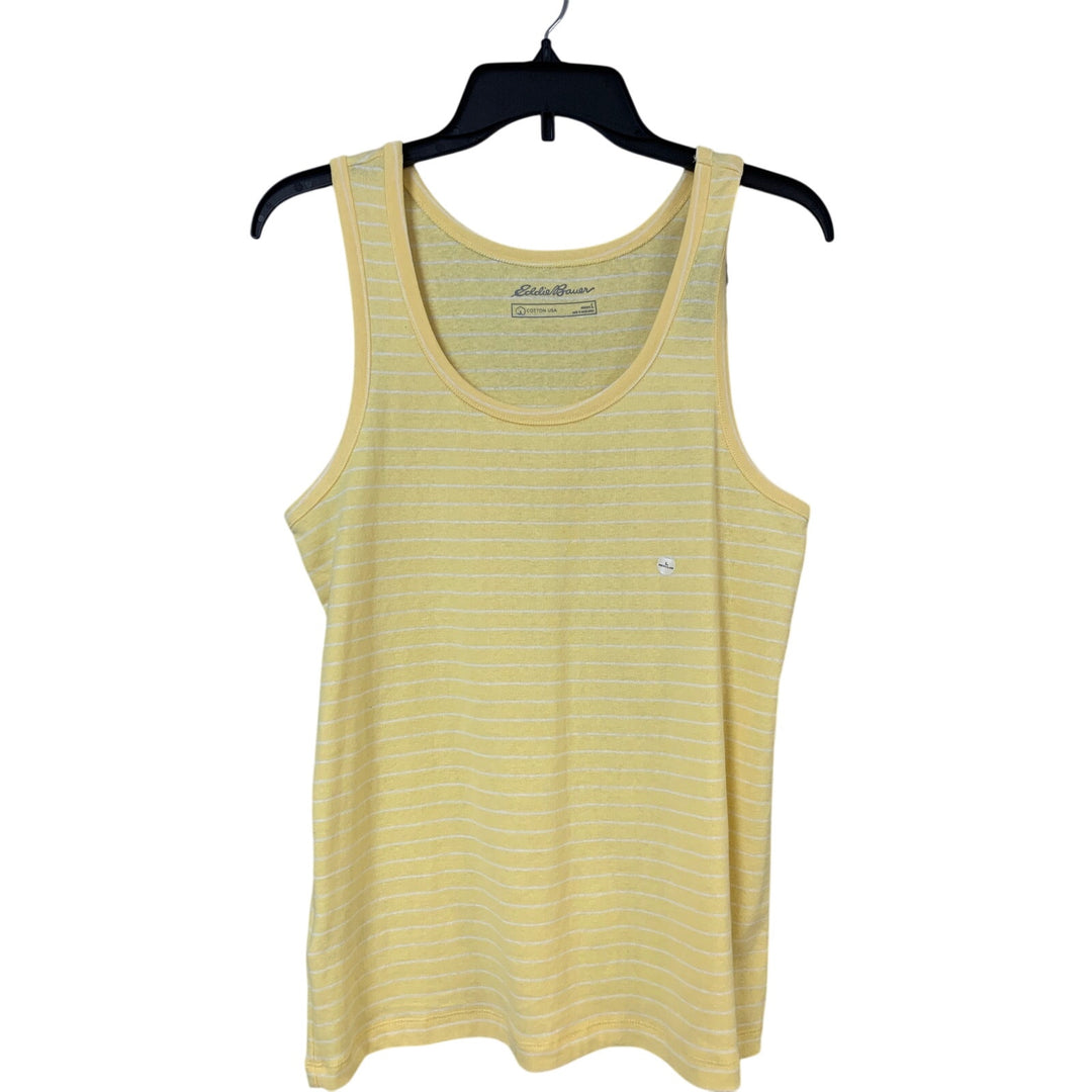 2 New Eddie Bauer Womens Large Essential Ribbed Short Sleeve Favorite Tank Tops