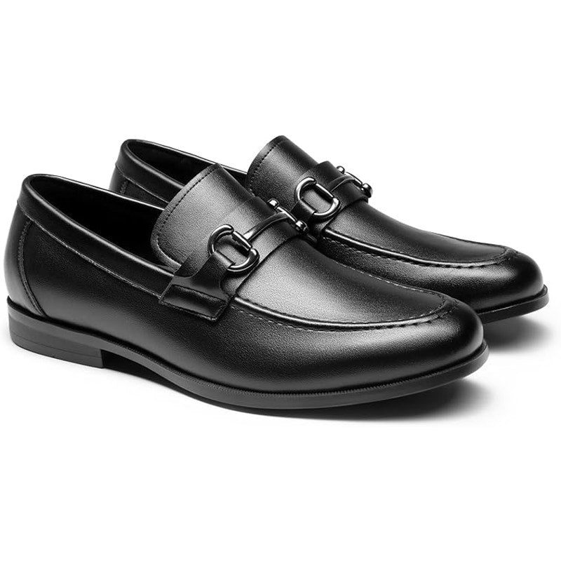 Bruno Marc Mens Size 12 Black Faux Leather Slip On Dress Loafers Formal Shoes