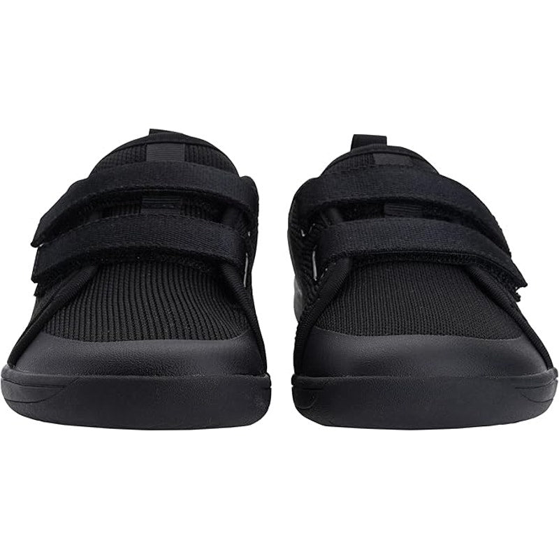 Whitin Boys Size 1.5 Black Sneakers Hook Loop Fastener Round Toe Barefoot Shoes