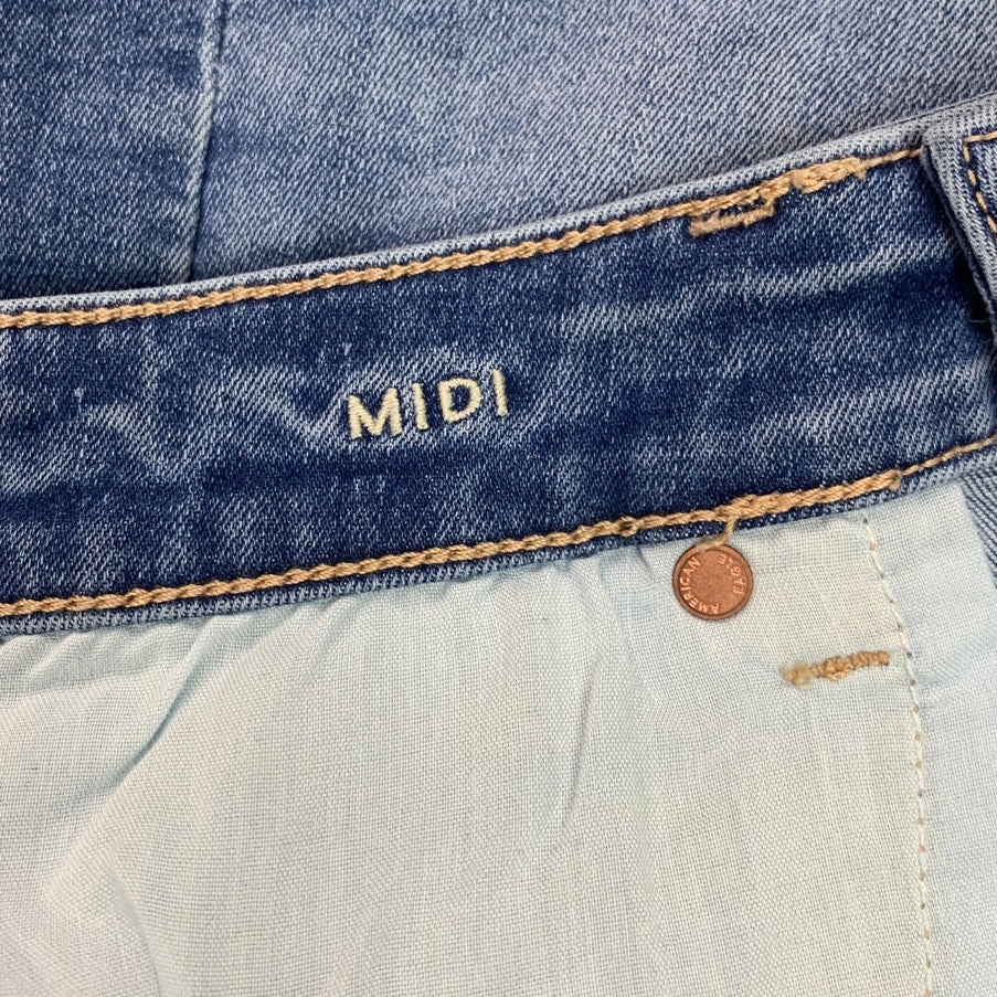 New American Eagle Womens Size 2 Next Level Stretch Midi Jorts Jean Shorts