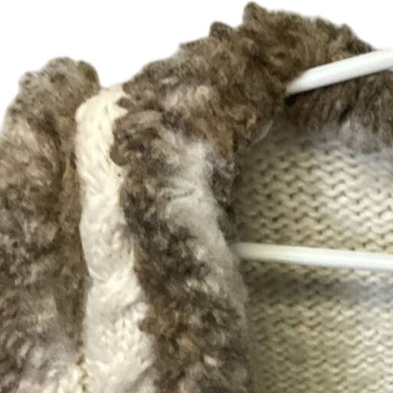 H&amp;M Child Size 5 Sleeveless Faux Fur Wool Blend Open Cardigan Knit Sweater Vest