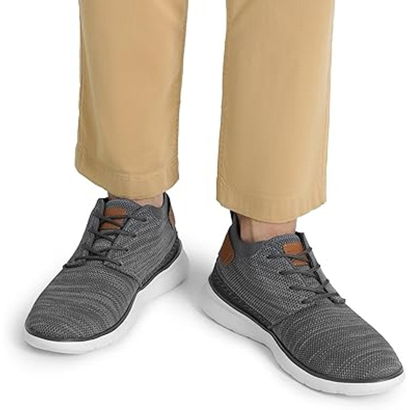 Bruno Marc Mens Size 10.5 Gray Mesh Fabric Lace Up Casual Oxfords Comfort Shoes