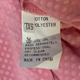 Womens Plus Size 5X Metallic Pink Polka Dot PolyCotton Long Sleeve Shirt & Pants