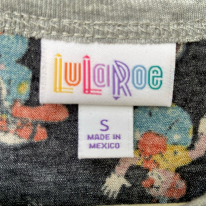 NWT New LulaRoe Womens Small Randy Clown Print Long Sleeve Raglan Tee Shirt