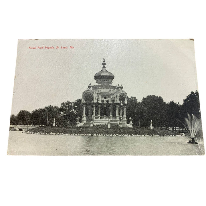Antique Vintage Tom Jones Cincinnati Forest Park Pagoda St Louis Photo Postcard