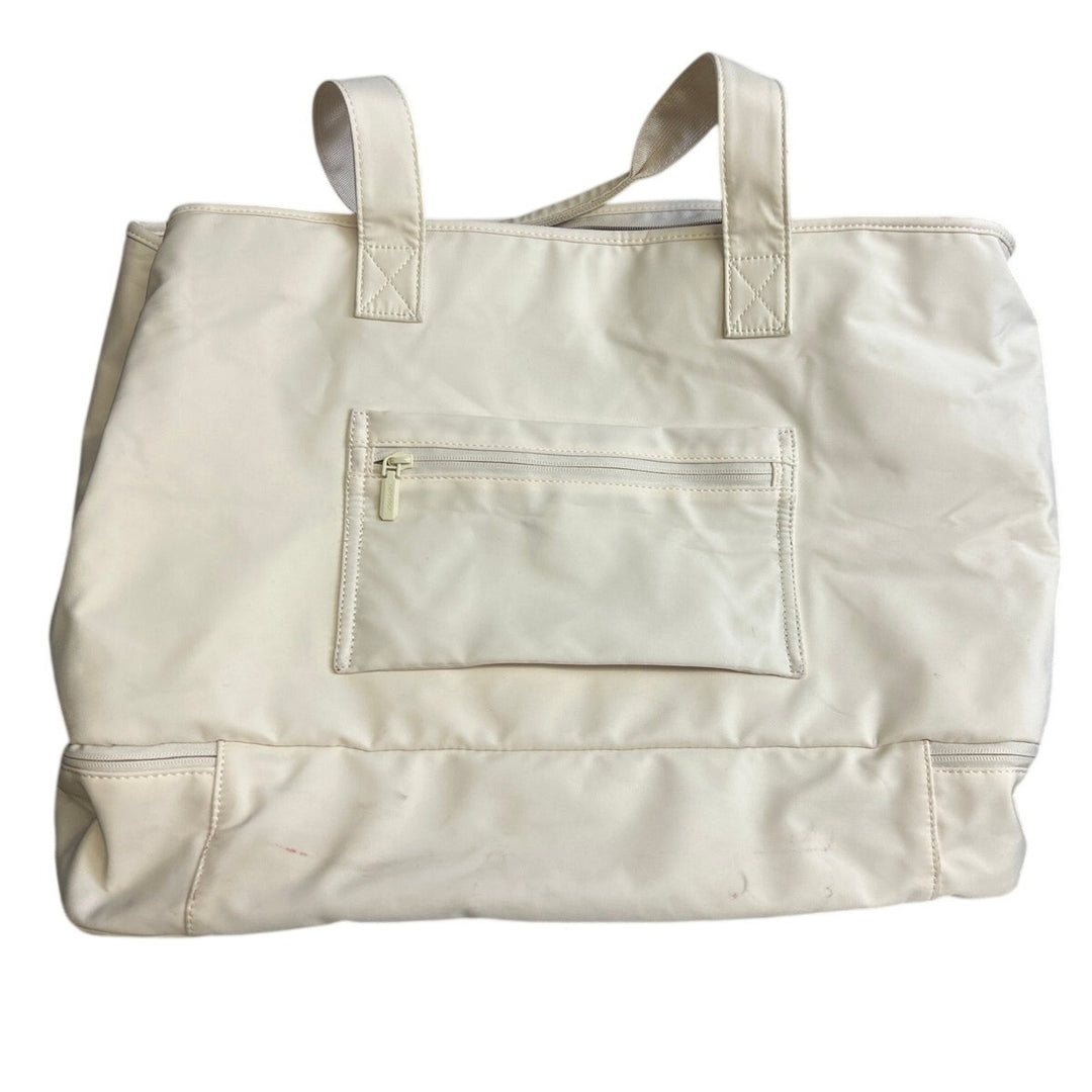 LOVEVOOK Ivory Womens Large Capacity Water Resistant Fabric Travel Weekend Bag