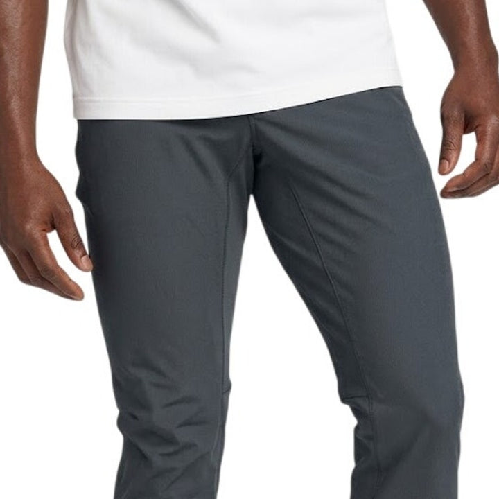 New Eddie Bauer Mens Carbon Gray UPF 50+ Zip Up The Switch 5 Pocket Pants