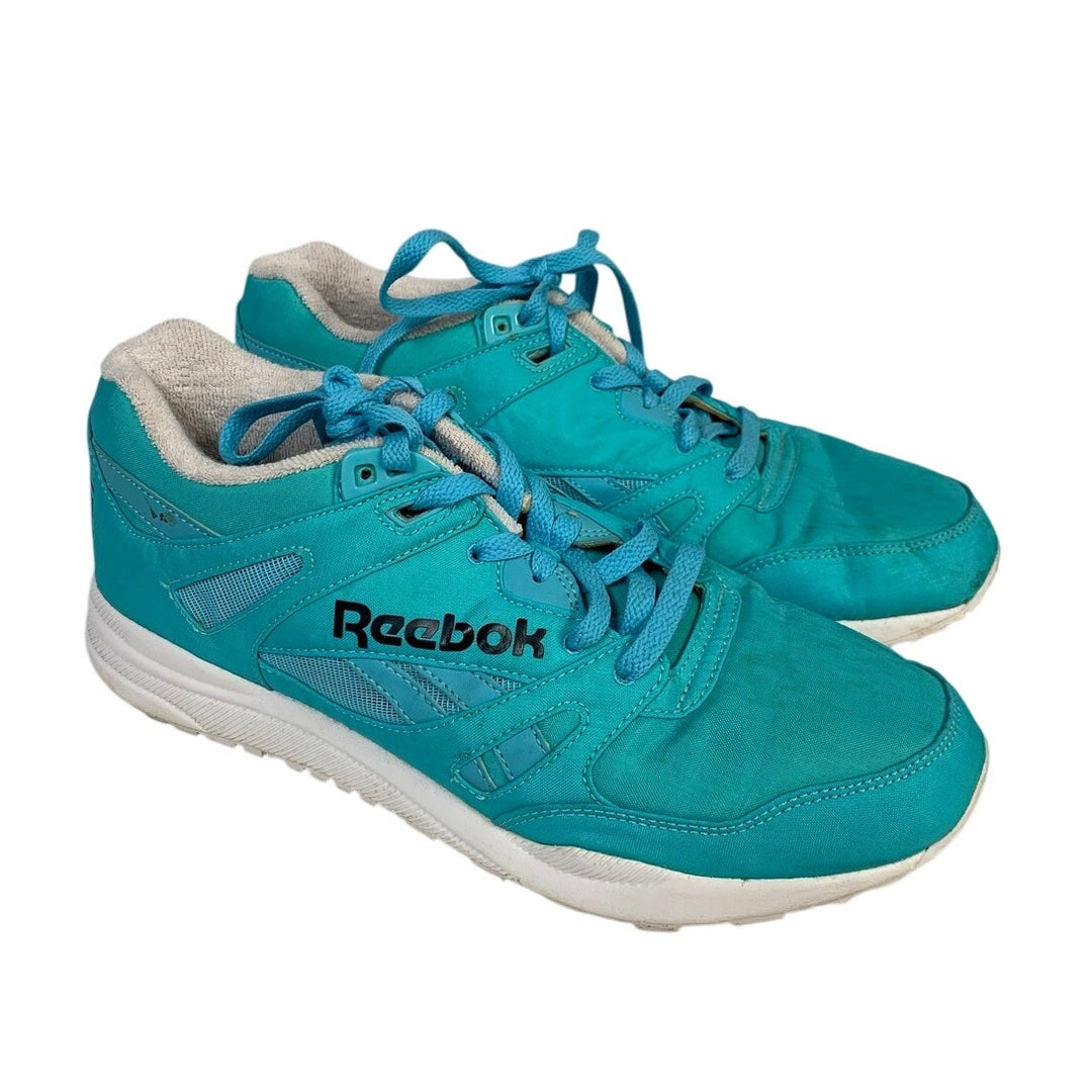 Reebok Mens Size 8.5 Blue Sneakers Lace Up Round Toe Low Top Athletic Shoes