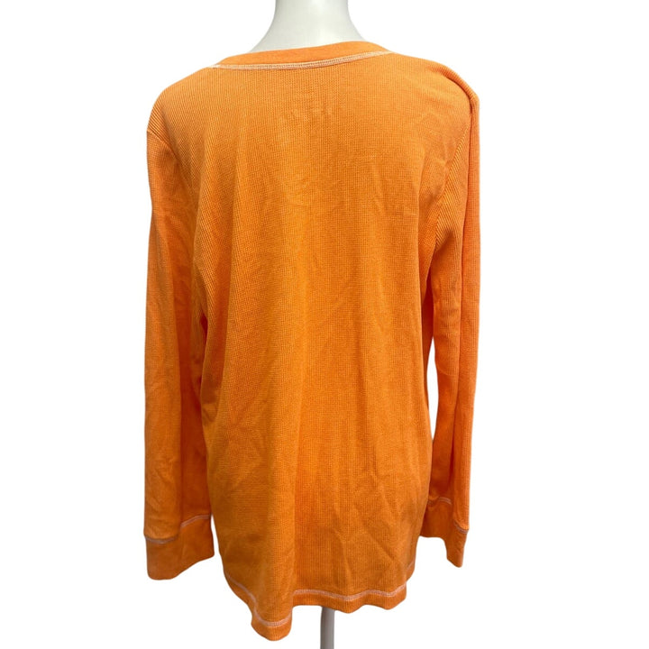 Lizwear Womens Plus Size XXL Long Sleeve Lightweight Waffled Front Pocket Tee