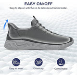 Zurin Mens Size 11 Gray Mesh Slip On Arch Support Walking Sneaker Athletic Shoes