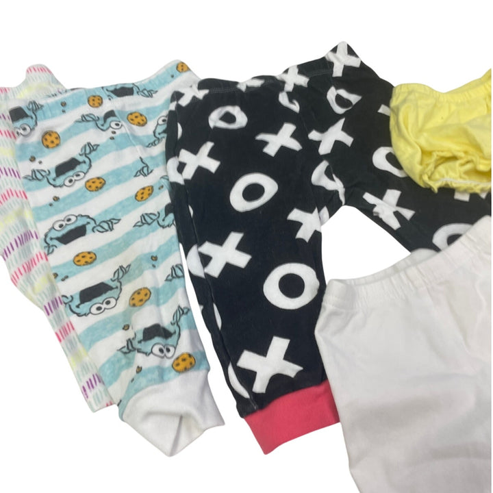 Lot of 6 Baby Girls 6-9 Mos Child of Mine Carters Cat &amp; Jack PJ Bottoms Pants