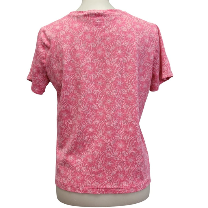Hand Printed Upcycled Womens Large Bluey Bingo Easter Egg Short Sleeve Tee