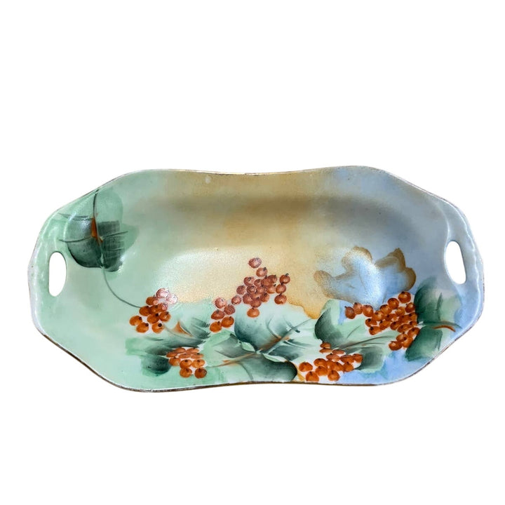 Vintage Versailles Bavaria Germany Porcelain Ceramic Berry Botanical Plate Dish