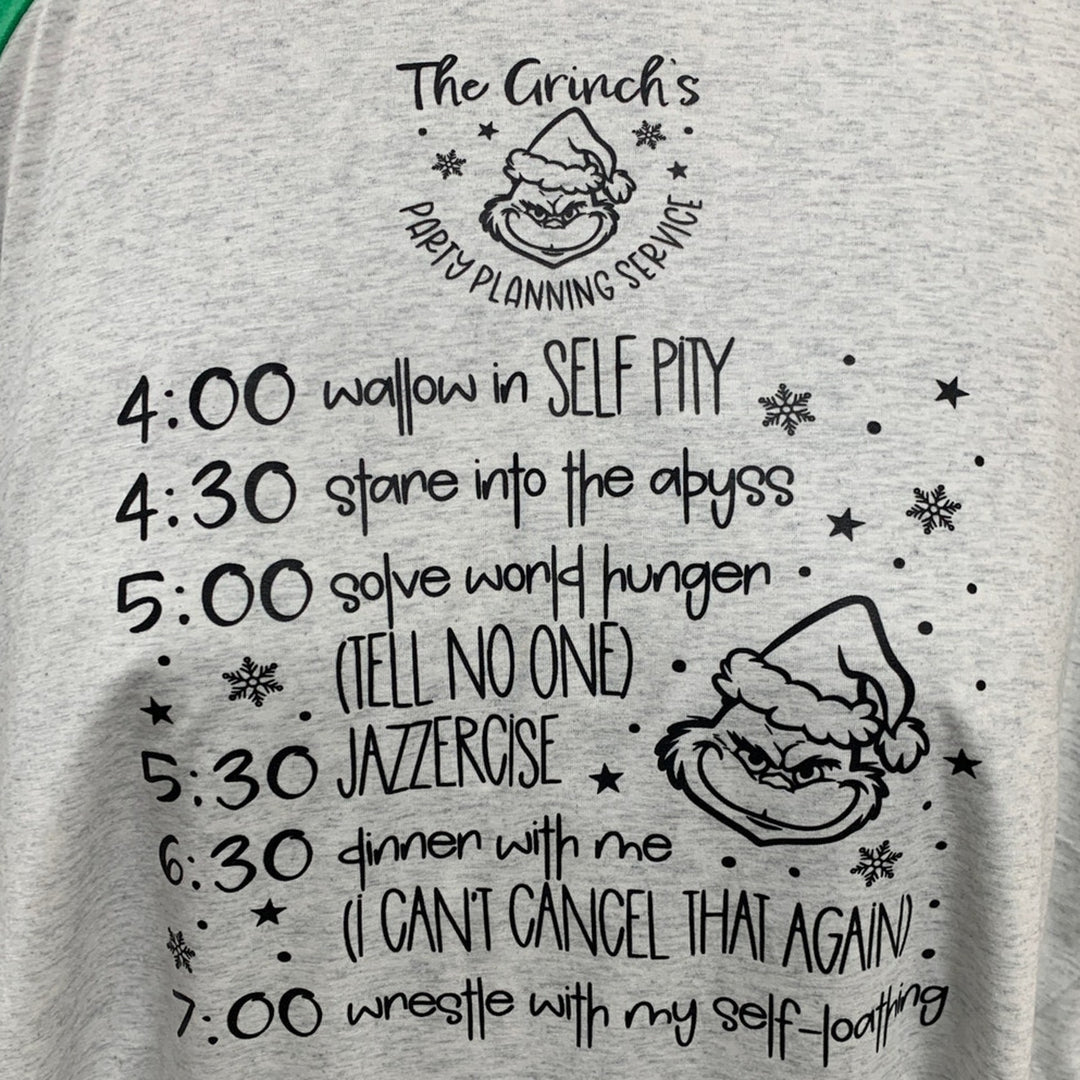 New Hand Printed Womens XL The Grinch&