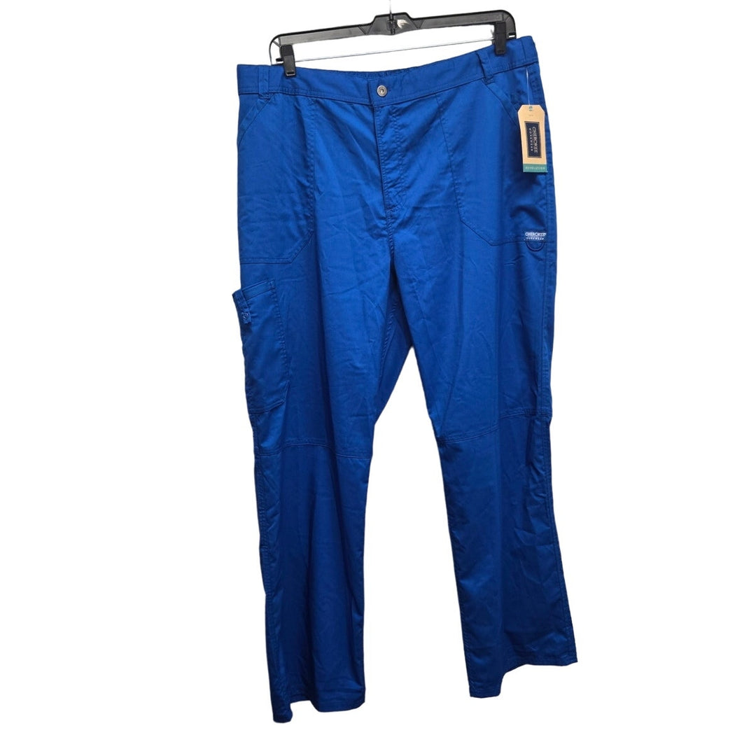 New Revolution Mens Modern XL Royal Blue Drawstring Waist Scrub Pants w Pockets