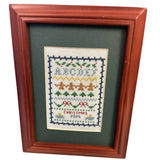 Vintage Christmas 2005 Hand Made Counted Cross Stitch Mini Sampler Art Artwork