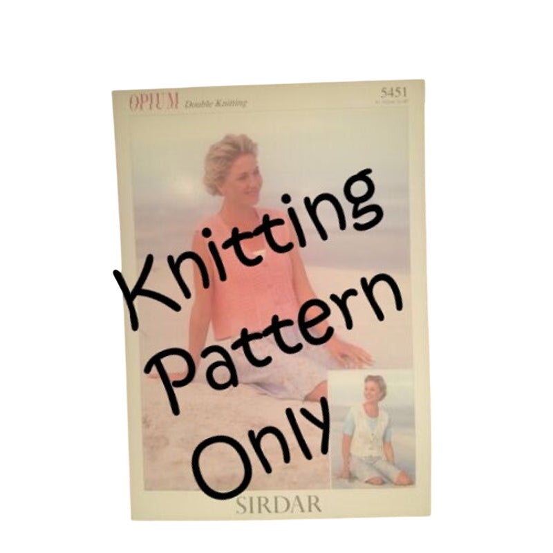 New Sirdar 5451 Opium Double Knitting Waistcoat Vest Sweater Knitting Pattern
