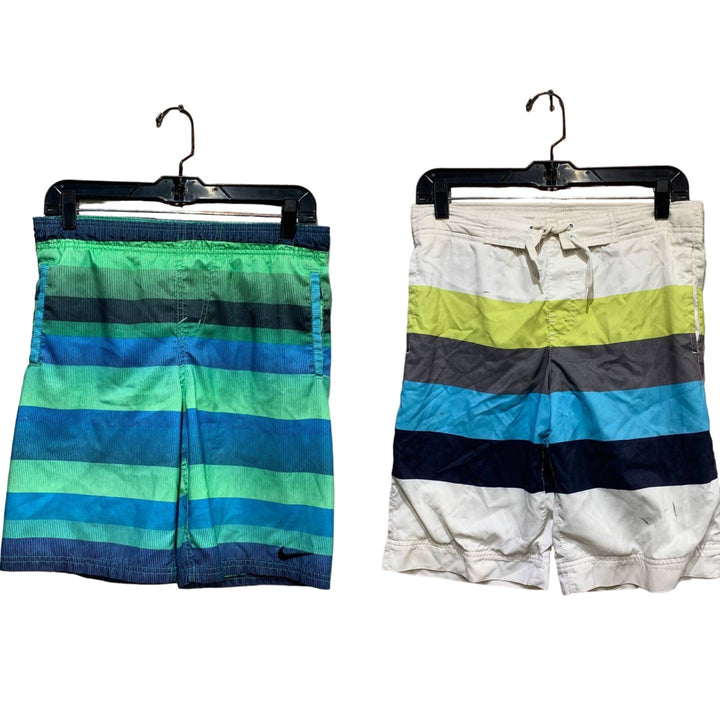 Lot of 2 Medium Nike &amp; Unbranded Mens Swimming Inner Webbing Trunks Swim Shorts
