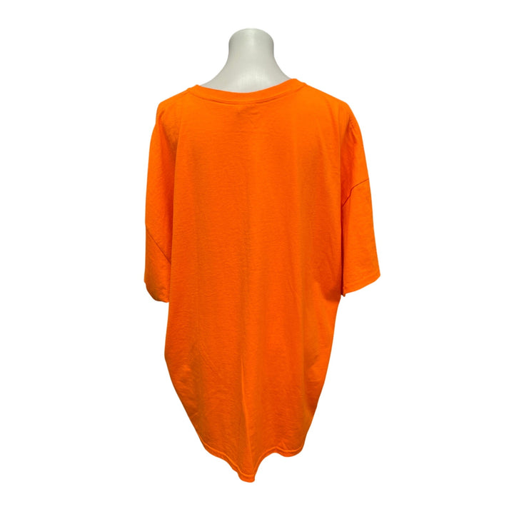 Gildan Mens 3XL PolyCotton Kalahari Orange Short Sleeve Crew Neck Tee Shirt