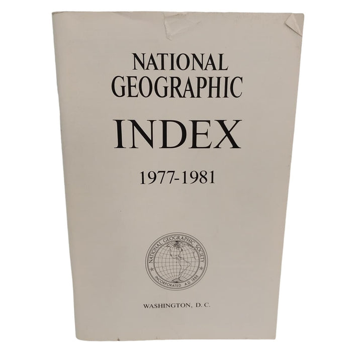 Vintage 1981 National Geographic Index Paperback Booklet 1977 - 1981 95 Pages