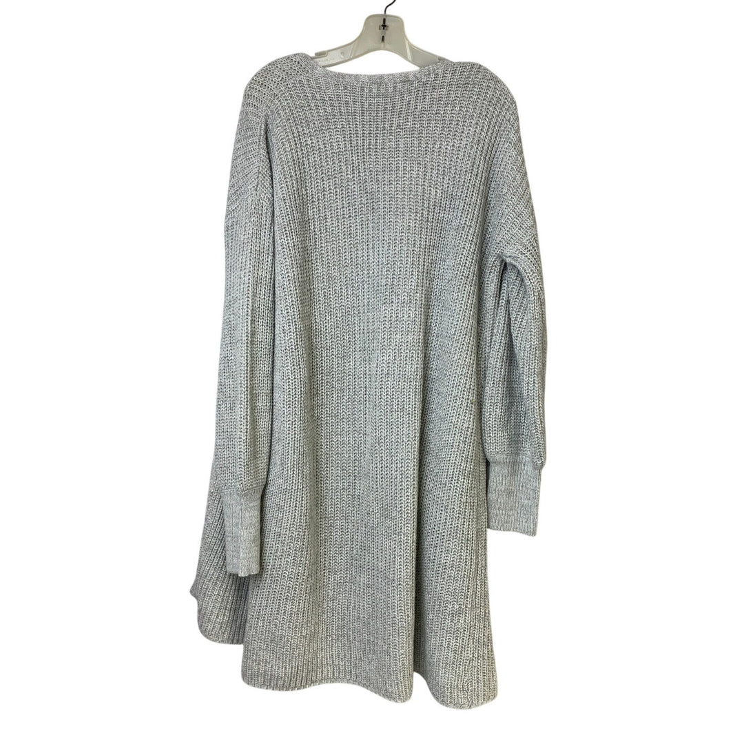 Time And Tru Womens XL Gray Long Sleeve Open Front Knit Cardigan Sweater