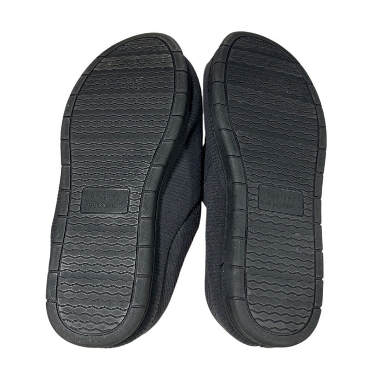 VeraCosy Mens Size 11/12 Gray Corduroy Moccasin Memory Foam House Slippers