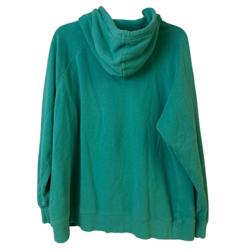 The North Face Womens 2X Blue Cotton Blend Long Sleeve Sweatshirt Hoodie w spot