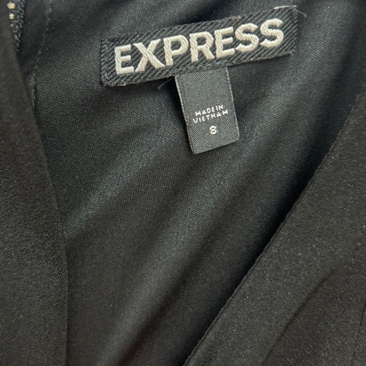 Express Womens Size 8 Polyester Blend LBD Sleeveless Back Zip Bodycon Dress