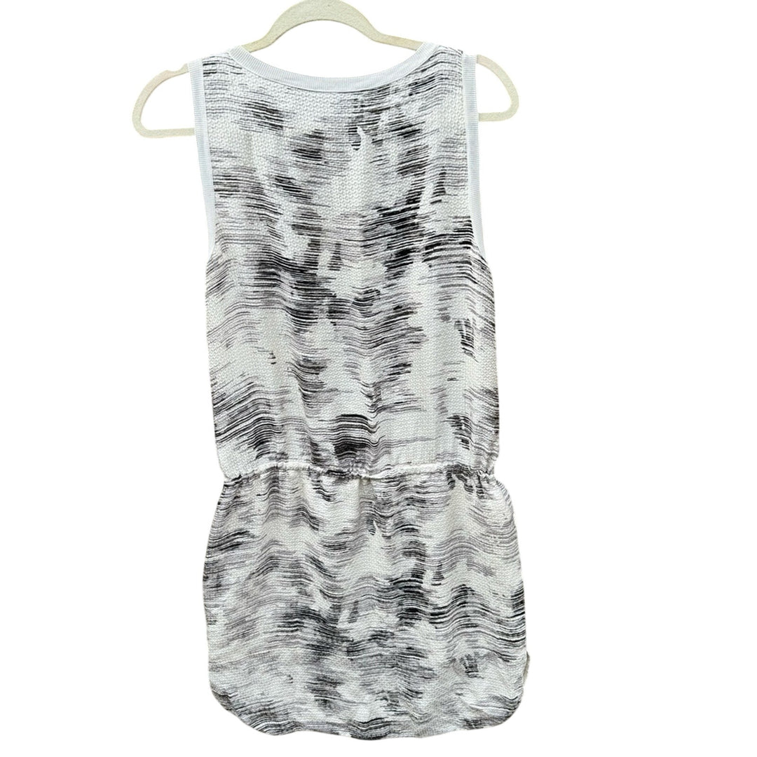 Vince Womens Medium Sleeveless Silk Crew Neck Drawstring Waist Sheath Dress