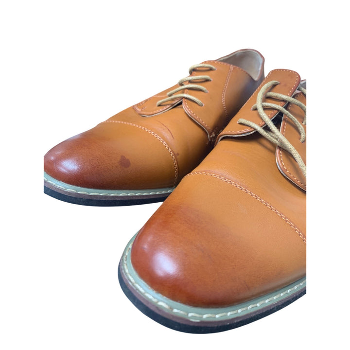 Bruno Marc Mens Size 10.5 Chestnut Brown Classic Oxford Wingtip Lace Up Shoes
