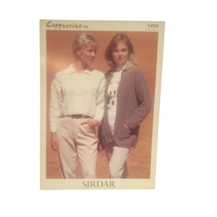 New Sirdar 5494 Cappuccino Double Knitting DK Jacket Cardigan Sweater Pattern