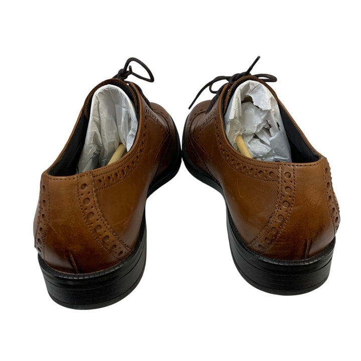 Cole Haan Mens Size 9.5 Brown British Tan Wing Oxford Round Toe Leather Shoes