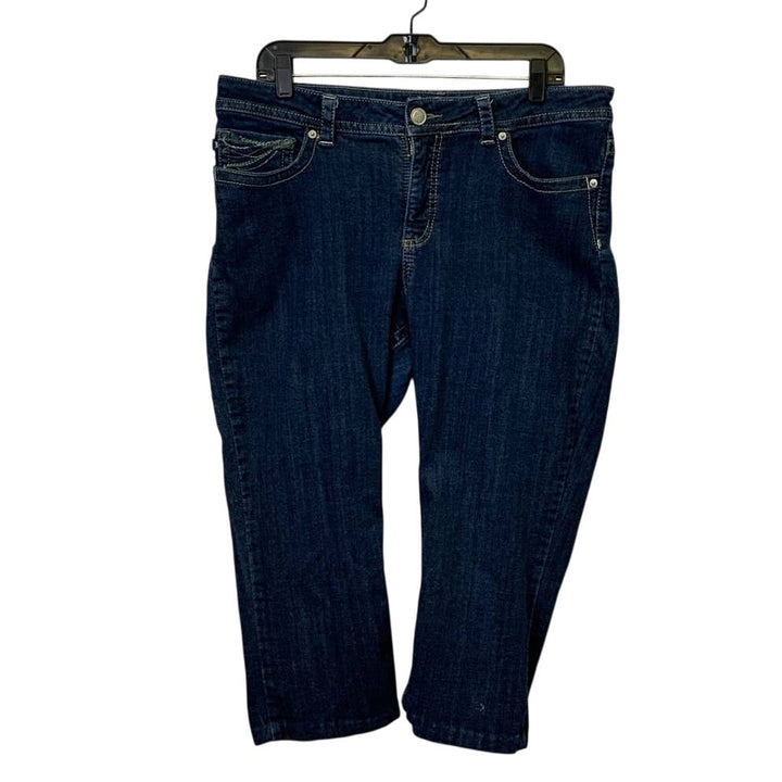 Lee Size 16 Long Slender Secret Lower on the Waist Cotton Blend Denim Blue Jeans
