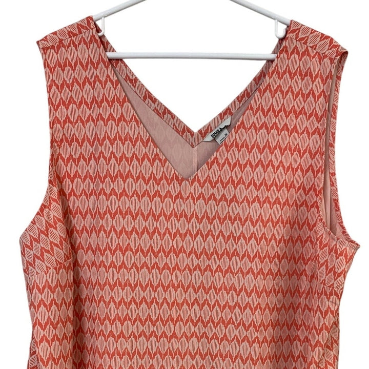 New Eddie Bauer Womens 2X Raspberry Departure V Neck UPF 50+ PolyBlend Tank Top