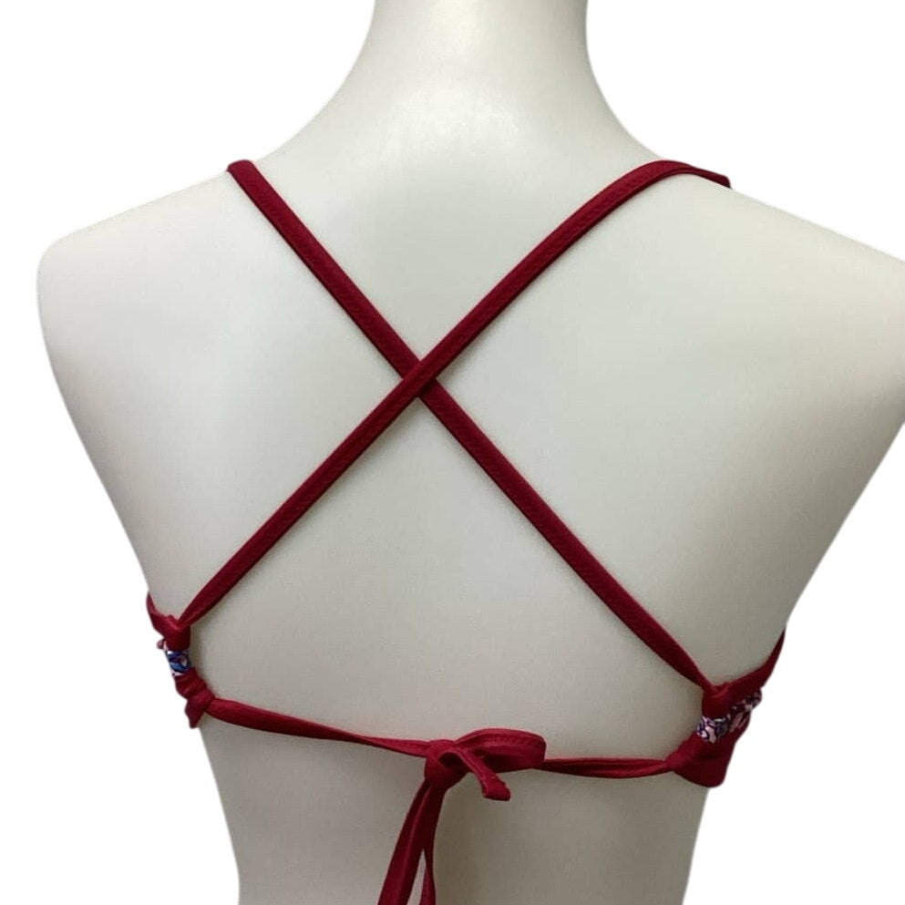 Shade &amp; Shore 36D Underwire Criss Cross Strap Nylon Blend Bikini Swim Top ONLY