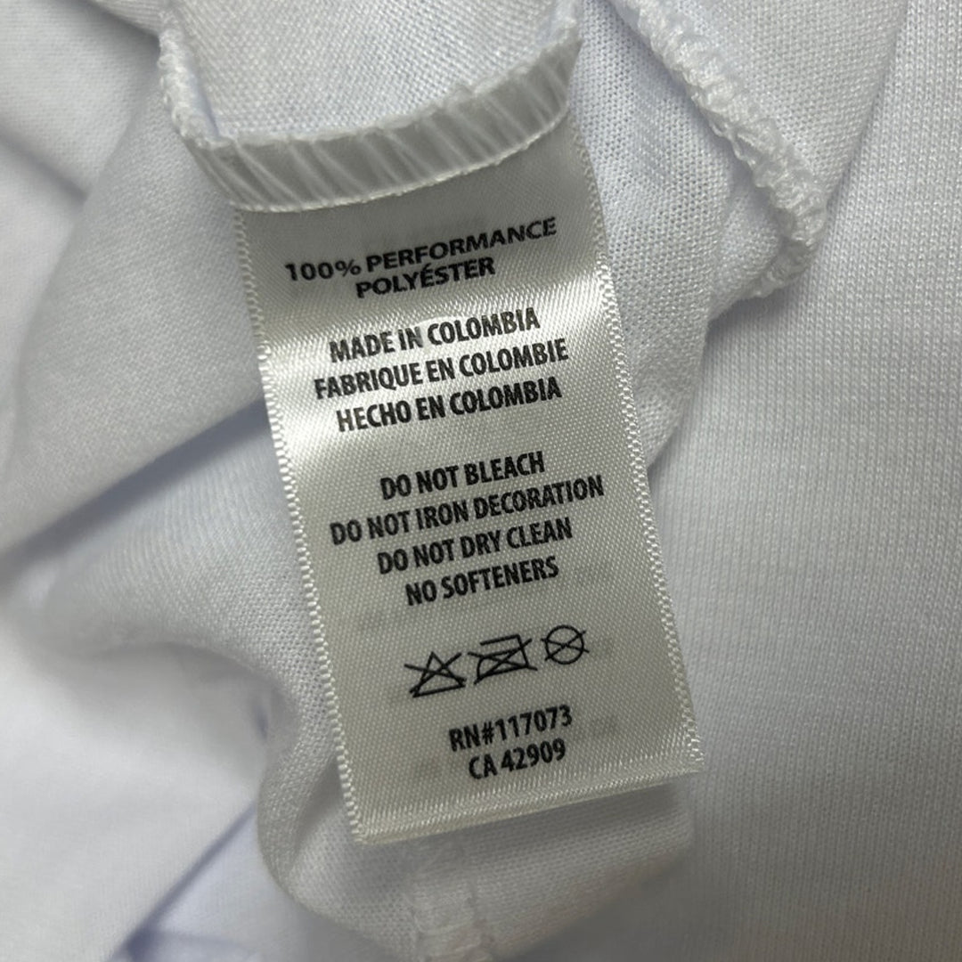 New Hand Printed Mens 3XL White Jesus Has My Back Short Sleeve Crew Tee Shirt
