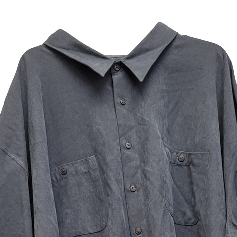 Meanswear Mens 6X PolyNylon Sueded Long Sleeve Button Up Shirt w Front Pockets
