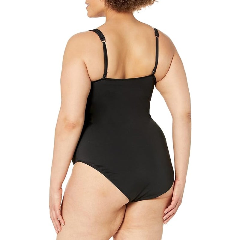 NWT New Amazon Essentials Womens Large Maternity V Neck One Piece Swimsuit