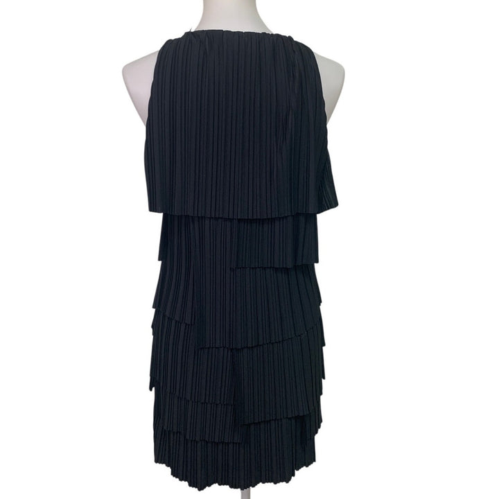 Banana Republic Womens Small Sleeveless Pleated Layer Tiered LBD Sheath Dress