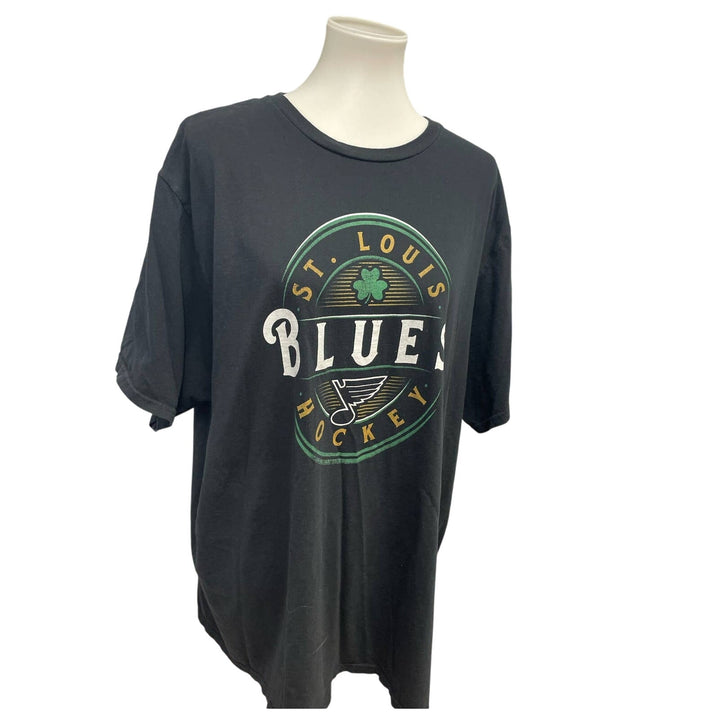 St Louis Blues Hockey Mens 3XL Shamrock Short Sleeve 100% Cotton Tee Shirt