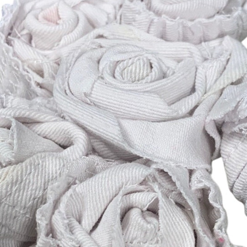 Handmade Upcycled White Denim Valentine&