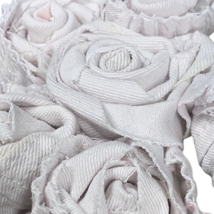 Handmade Upcycled White Denim Valentine&