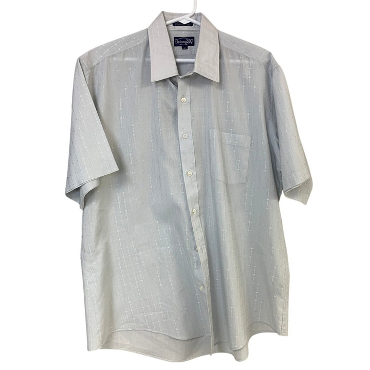 Lot of 2 Botany 500 Van Heuson Mens Large Short Sleeve Button Up Shirts EUC