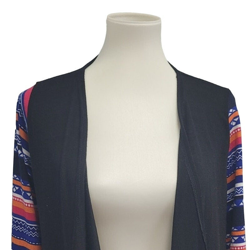Gee Gee Womens Small Patterned Long Sleeve Open Cardigan Lightweight Sweater