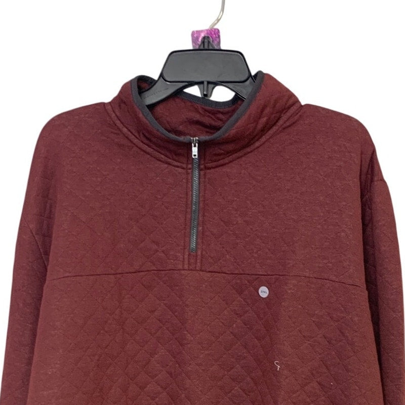 New Eddie Bauer Womens XXL Black Cherry Quarter Zip Quilted Warm Jacket