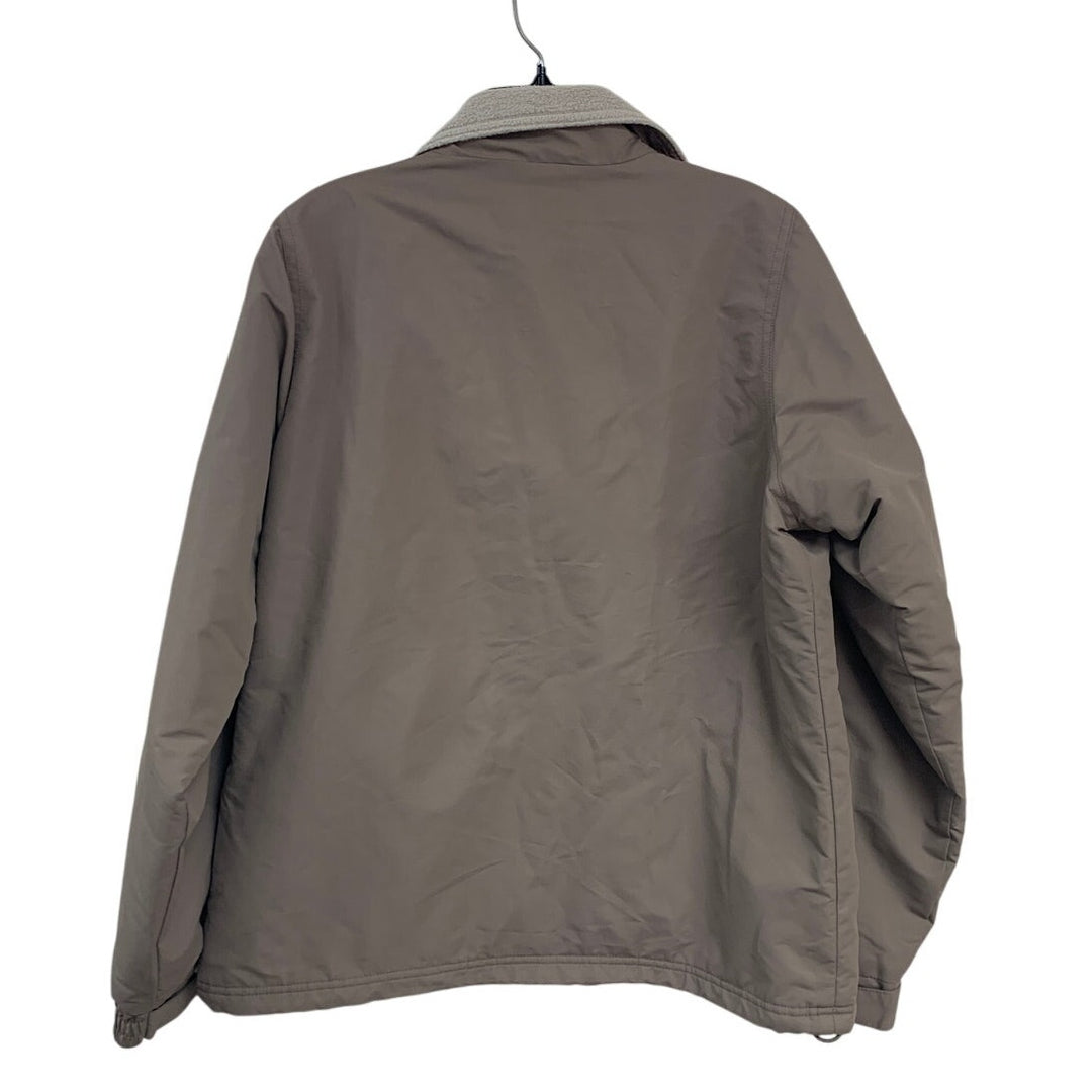 Cabelas Womens Medium Long Sleeve Brown Full Zip Outerwear Fleece Lined Jacket
