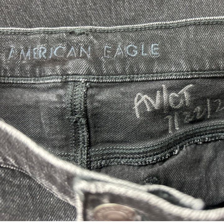 New American Eagle Womens 18 Regular Black Cotton Blend Denim Balloon Jeans